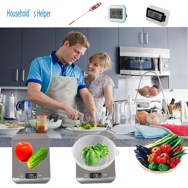 الأسرة الشواء في الهواء الطلق الرقمية مطبخ أدوات المائدة مقياس