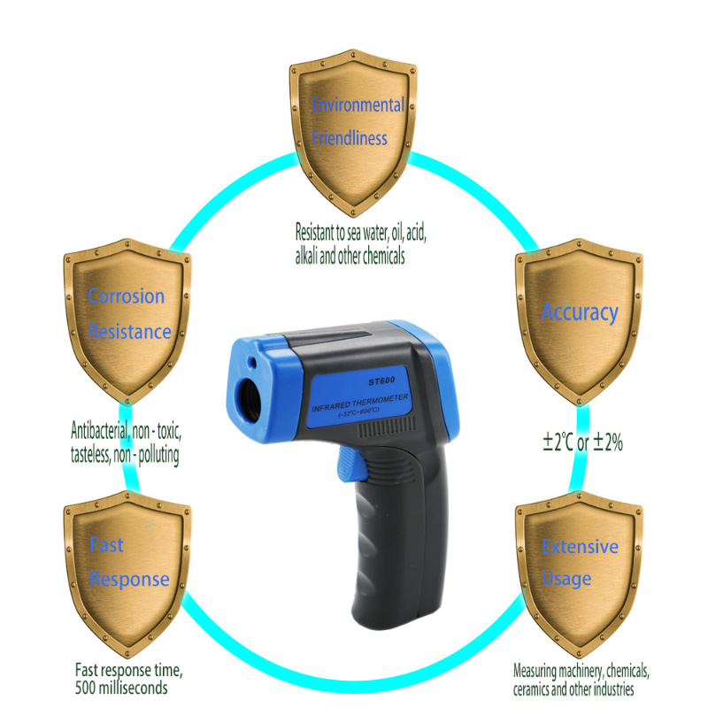 الحصول على شهادة الموافقة الوطنية CE ROHS FDA SGS FCC Industrial Thermometer Thermometer Guarantee Time 1 Year